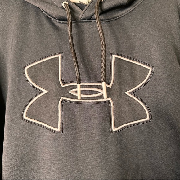 Under Armour Blue Storm Fleece Sweatshirt Hoodie Men's L Loose Fit Embroidered - Picture 5 of 11